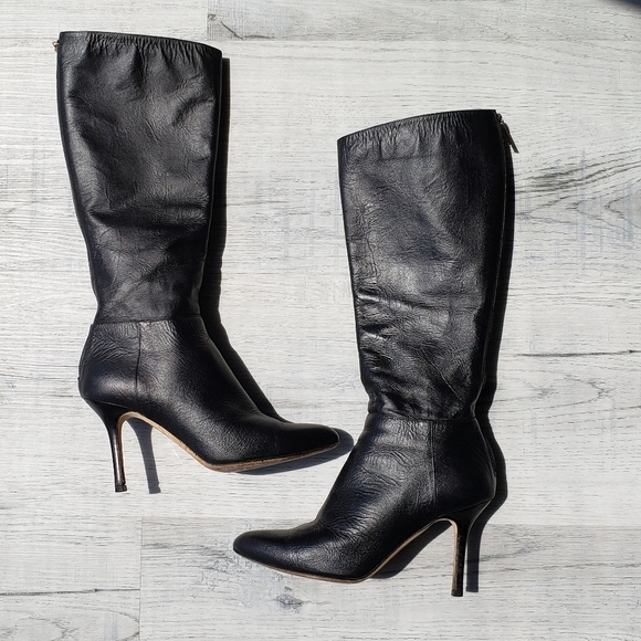 Jimmy Choo Black Boots Tall - Picture 1 of 13